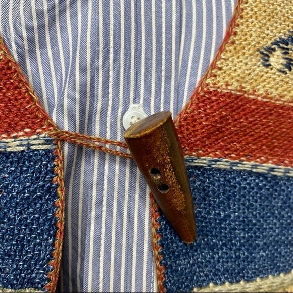 Ralph Lauren Southwest Multi Linen Fringe Vest - Picture 12 of 16